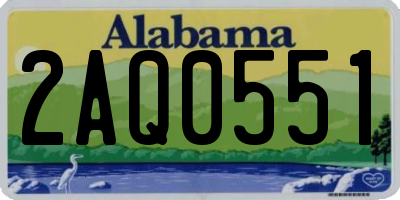 AL license plate 2AQ0551