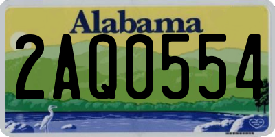 AL license plate 2AQ0554