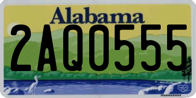 AL license plate 2AQ0555