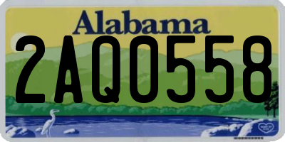 AL license plate 2AQ0558