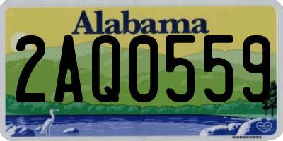 AL license plate 2AQ0559