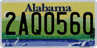 AL license plate 2AQ0560