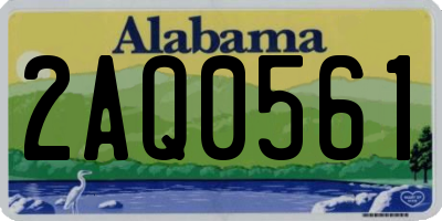 AL license plate 2AQ0561