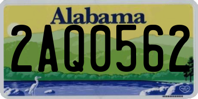 AL license plate 2AQ0562