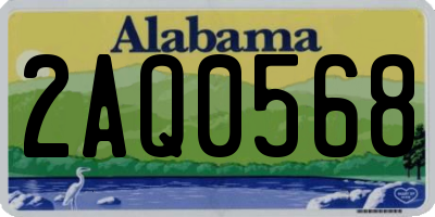 AL license plate 2AQ0568