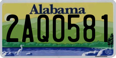 AL license plate 2AQ0581