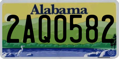 AL license plate 2AQ0582
