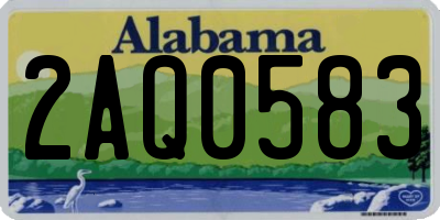 AL license plate 2AQ0583
