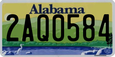 AL license plate 2AQ0584
