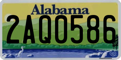 AL license plate 2AQ0586
