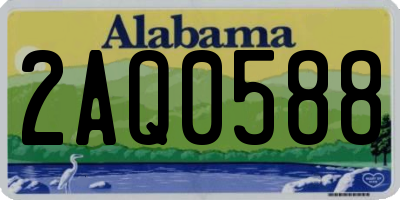 AL license plate 2AQ0588