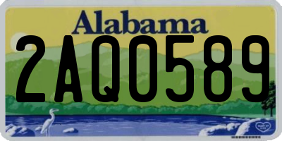 AL license plate 2AQ0589