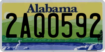 AL license plate 2AQ0592