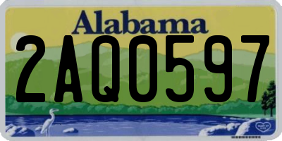 AL license plate 2AQ0597