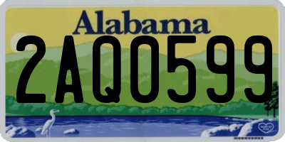AL license plate 2AQ0599