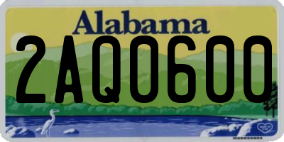 AL license plate 2AQ0600