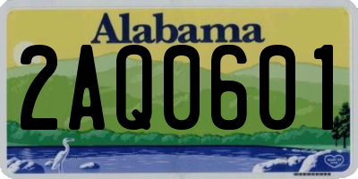 AL license plate 2AQ0601