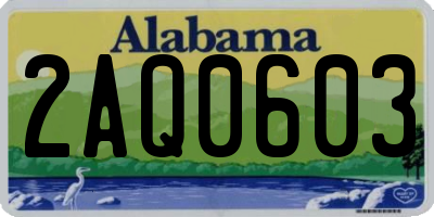 AL license plate 2AQ0603