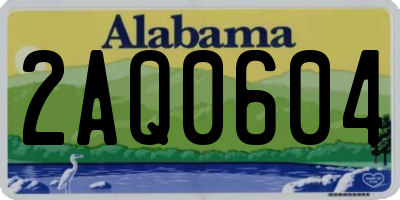AL license plate 2AQ0604