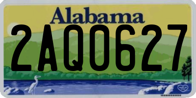 AL license plate 2AQ0627