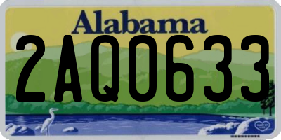 AL license plate 2AQ0633