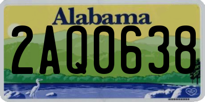 AL license plate 2AQ0638