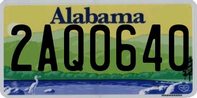AL license plate 2AQ0640