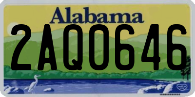 AL license plate 2AQ0646