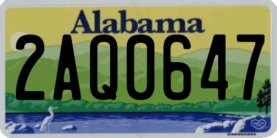 AL license plate 2AQ0647