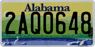 AL license plate 2AQ0648