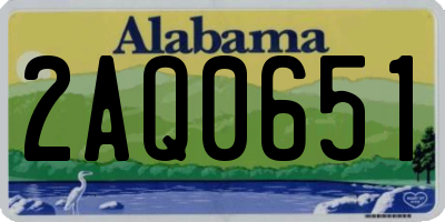 AL license plate 2AQ0651