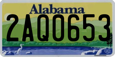 AL license plate 2AQ0653