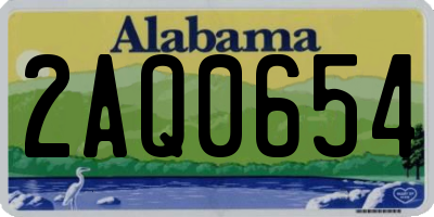 AL license plate 2AQ0654