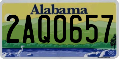 AL license plate 2AQ0657
