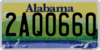 AL license plate 2AQ0660