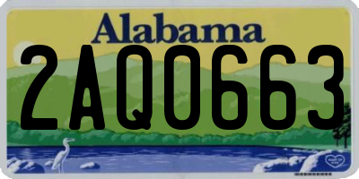AL license plate 2AQ0663