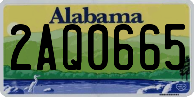 AL license plate 2AQ0665