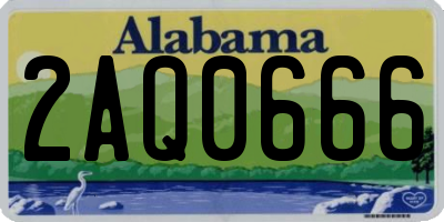 AL license plate 2AQ0666