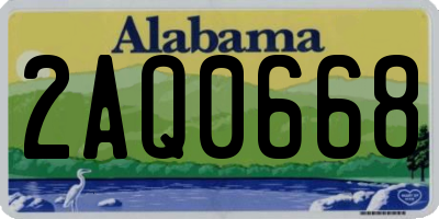 AL license plate 2AQ0668
