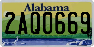 AL license plate 2AQ0669
