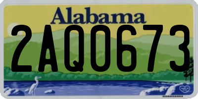 AL license plate 2AQ0673