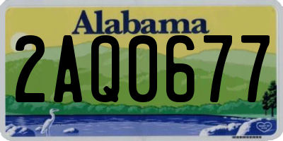 AL license plate 2AQ0677