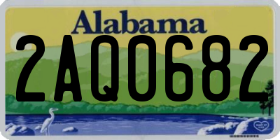 AL license plate 2AQ0682