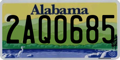 AL license plate 2AQ0685