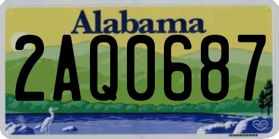 AL license plate 2AQ0687