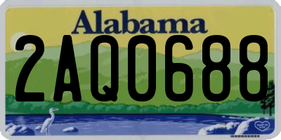 AL license plate 2AQ0688
