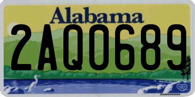 AL license plate 2AQ0689