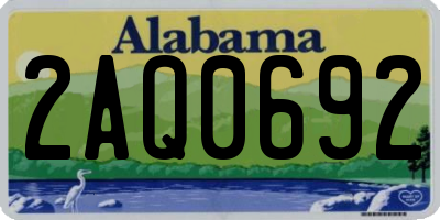 AL license plate 2AQ0692