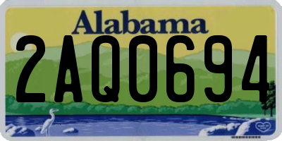 AL license plate 2AQ0694