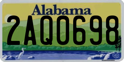 AL license plate 2AQ0698